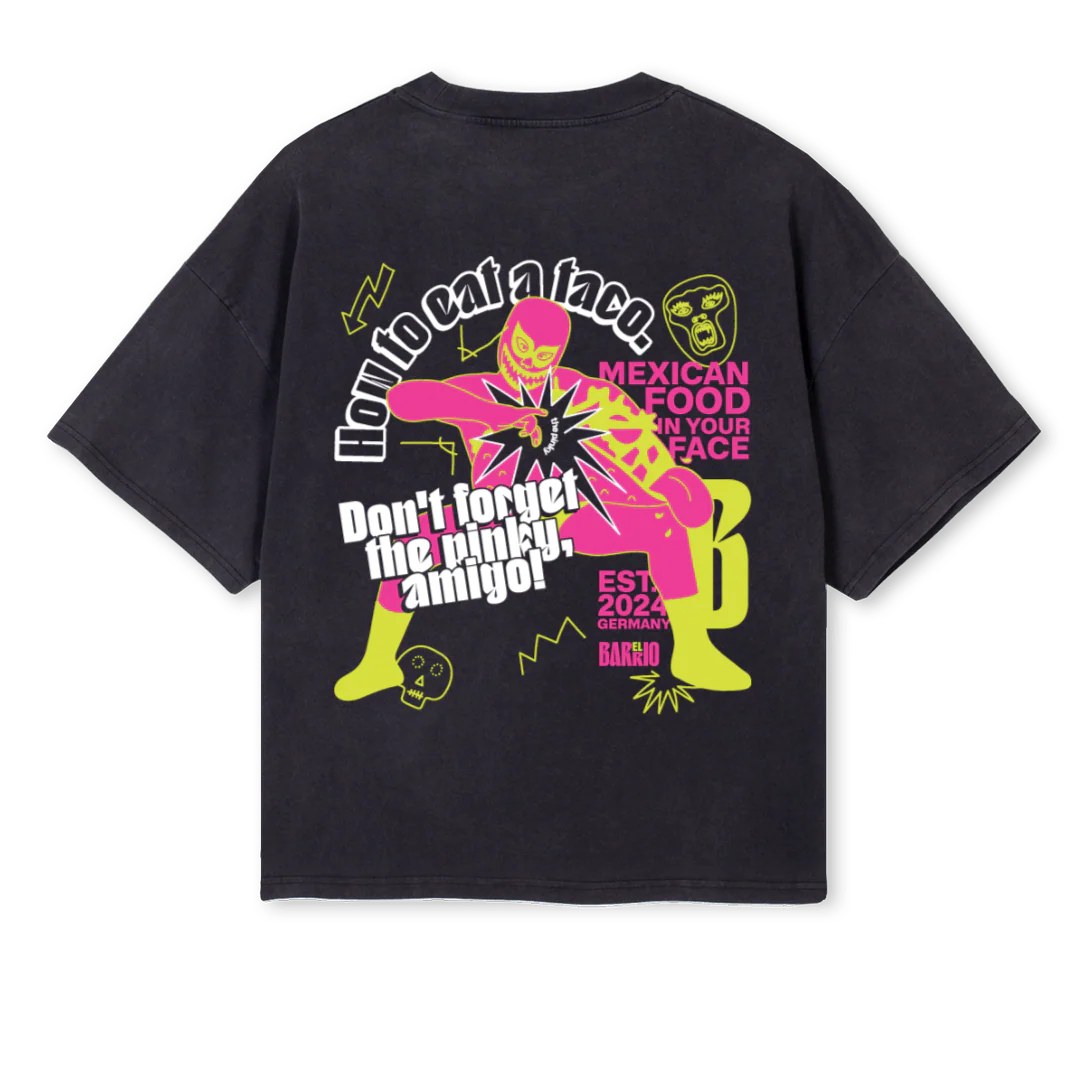 ELBARRIOTACO Vintage Black Oversized Boxy Tee. - Image 2