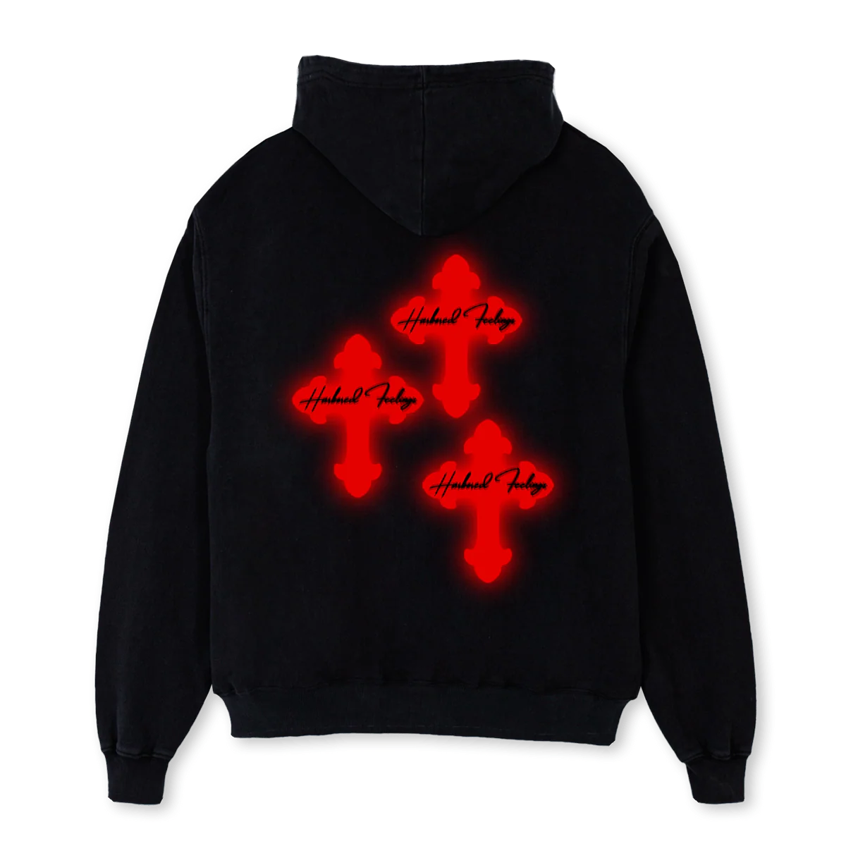 ELECTRO Black Oversized Zipped Hoodie. - Image 2