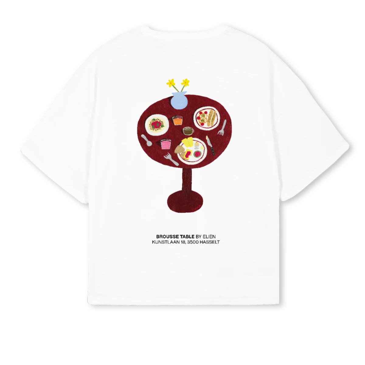 ELIEN BROUSSE White Oversized Boxy Tee. - Image 2