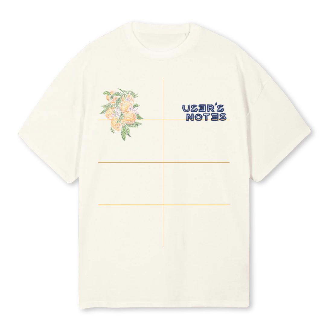 ELPATIO Cream Oversized Tee.