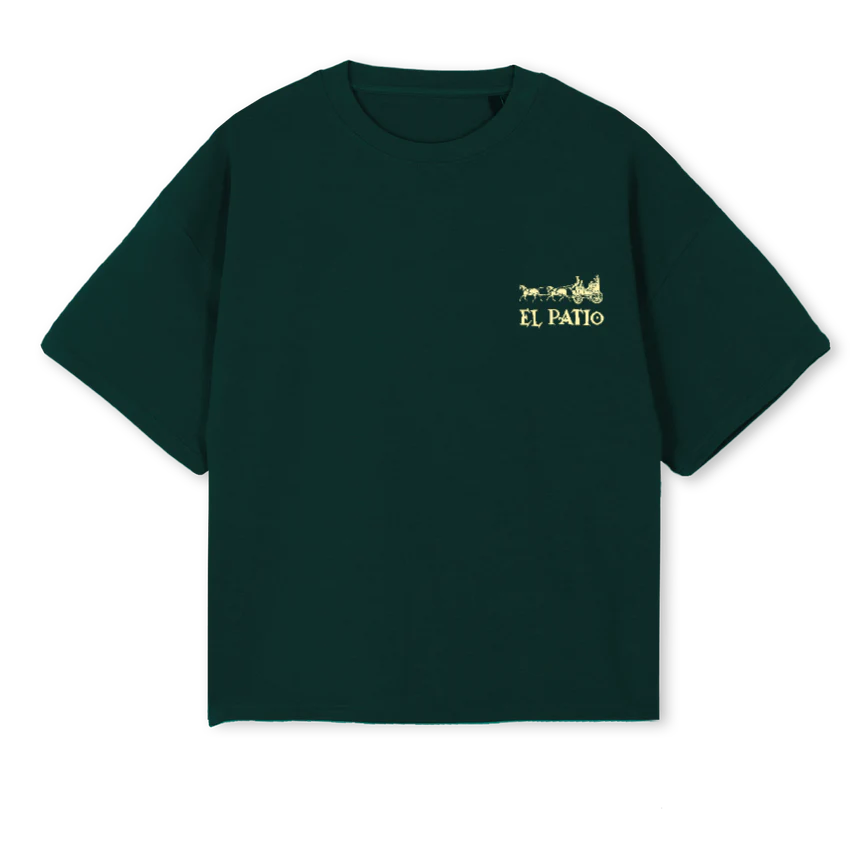 ELPATIOLOGO Wild Green Oversized Boxy Tee.