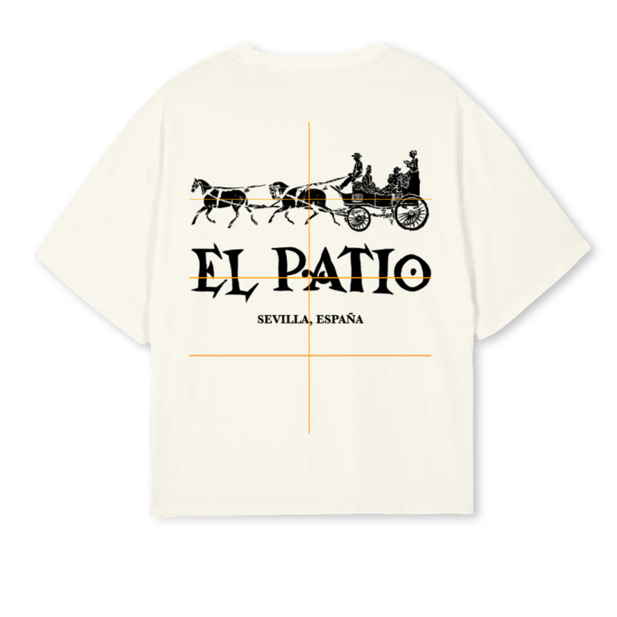 ELPATIOSIMPLEWHITE Cream Oversized Boxy Tee. - Image 2