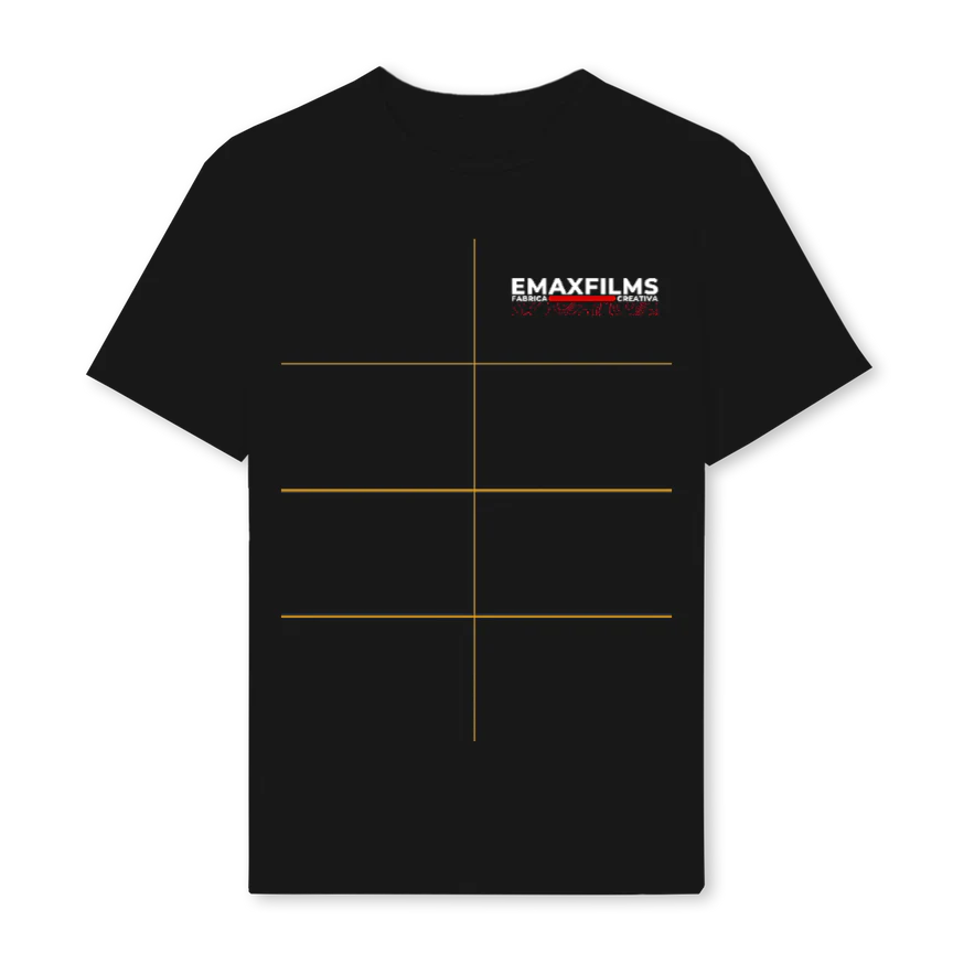 EMAXCREWONE Black Regular Tee.