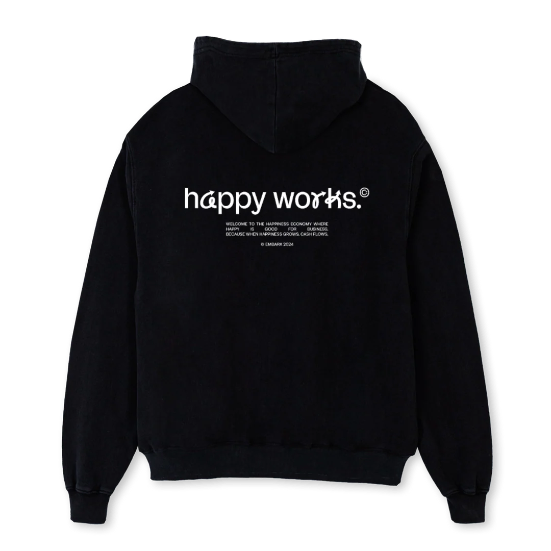 EMBFLOWBLACK Black Oversized Hoodie. - Image 2