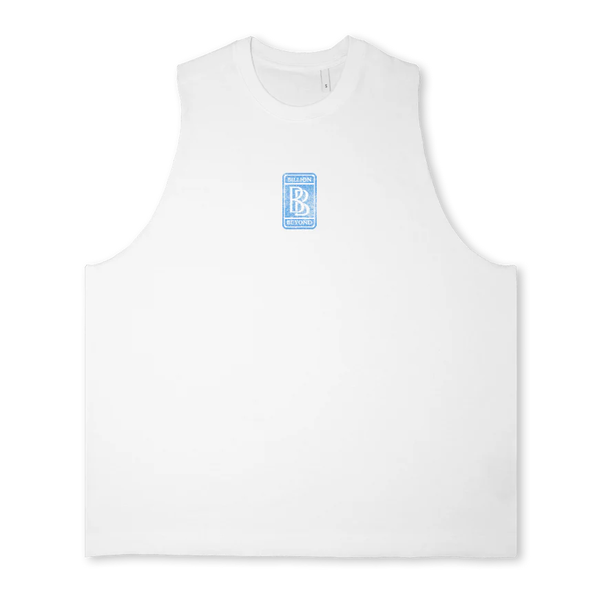 EMBLEM TANKTWHITE Bright white Oversized Vest.
