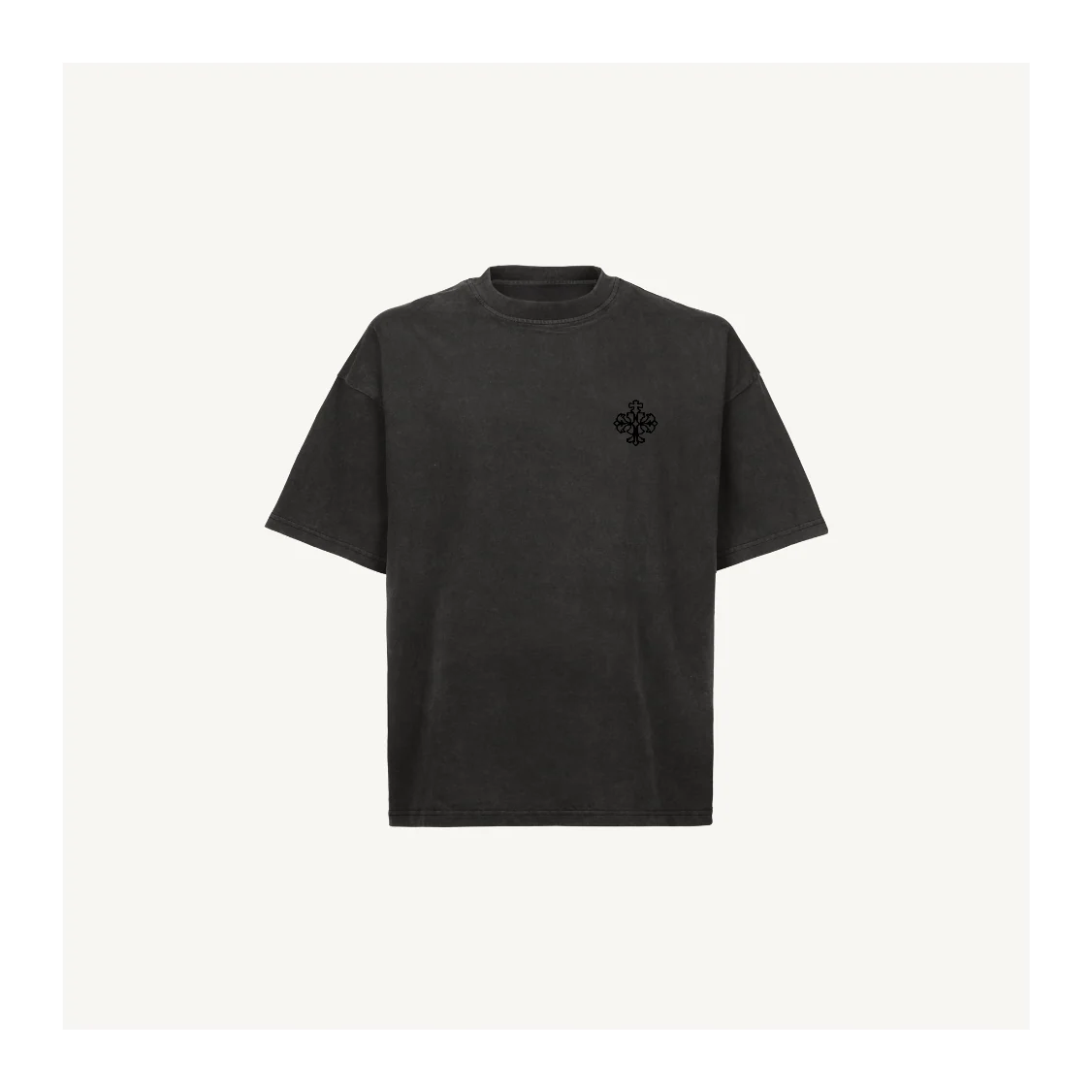 emblemtee Vintage Black Oversized Boxy Tee.