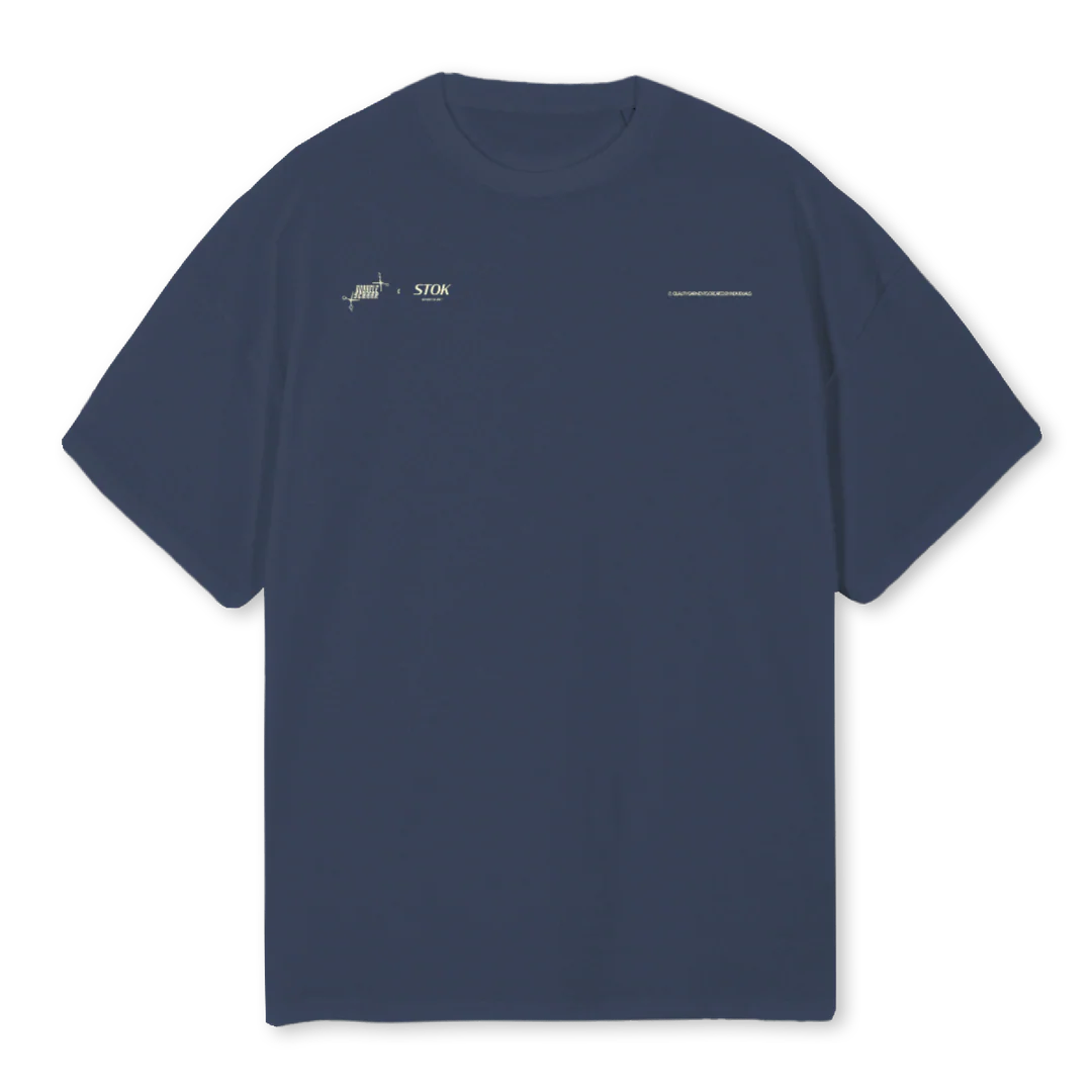 EMBRACECOLORS Navy Blue Oversized Tee.