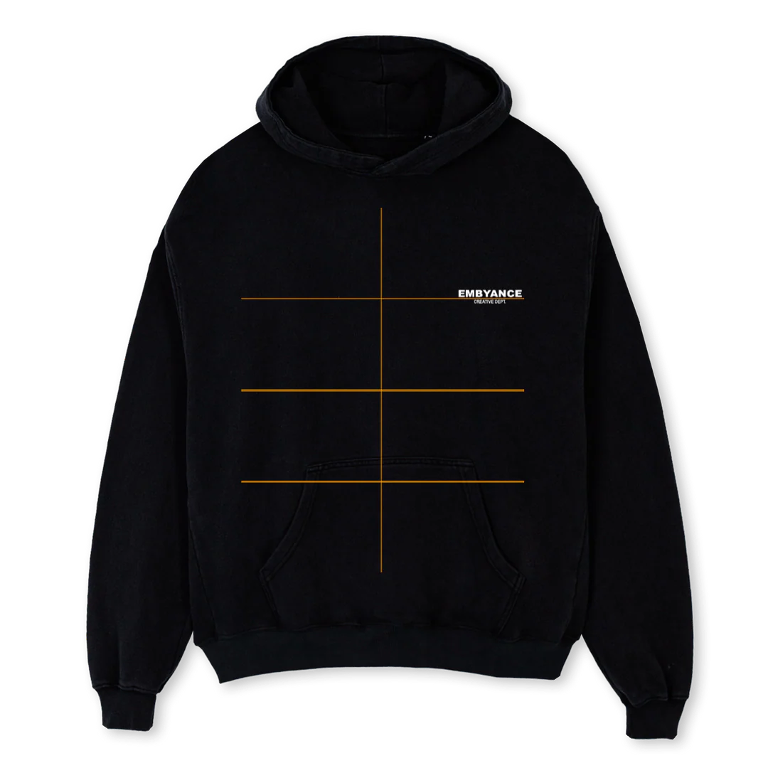 EMBYANCE Black Oversized Hoodie.
