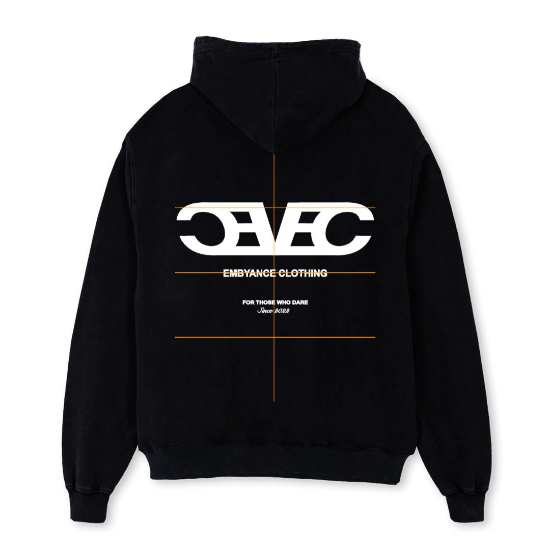 EMBYANCE Black Oversized Hoodie. - Image 2