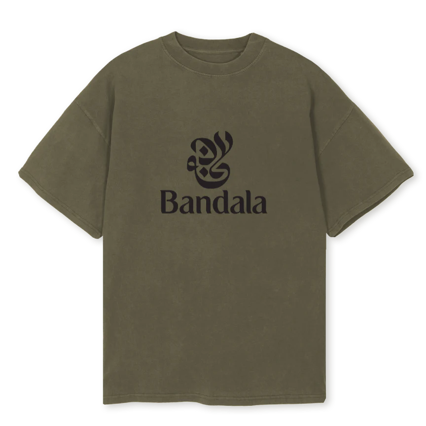 EMIRATES OIL Vintage Olive Oversized Tee.
