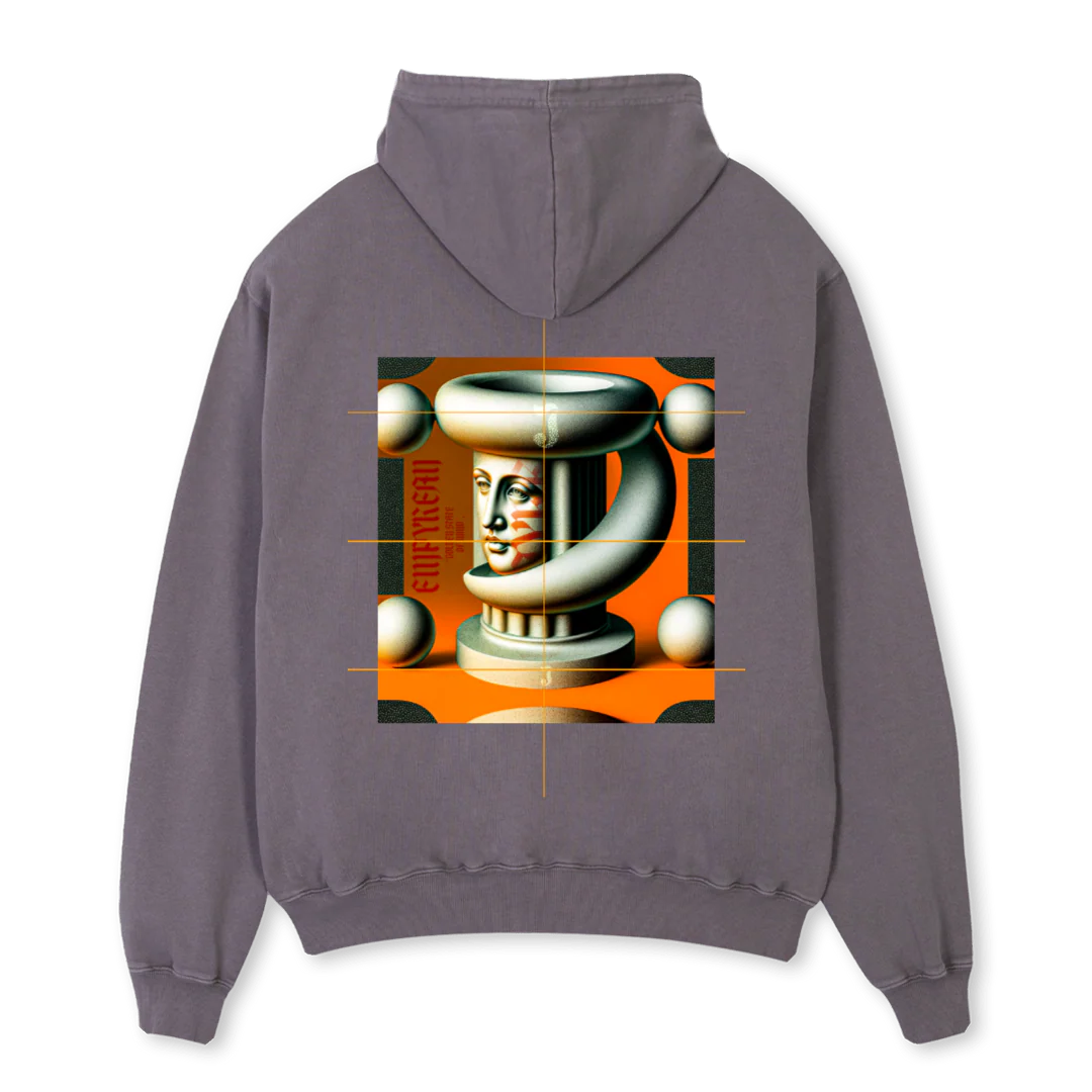 EMPYREAN Pigment Grey Oversized Hoodie. - Image 2