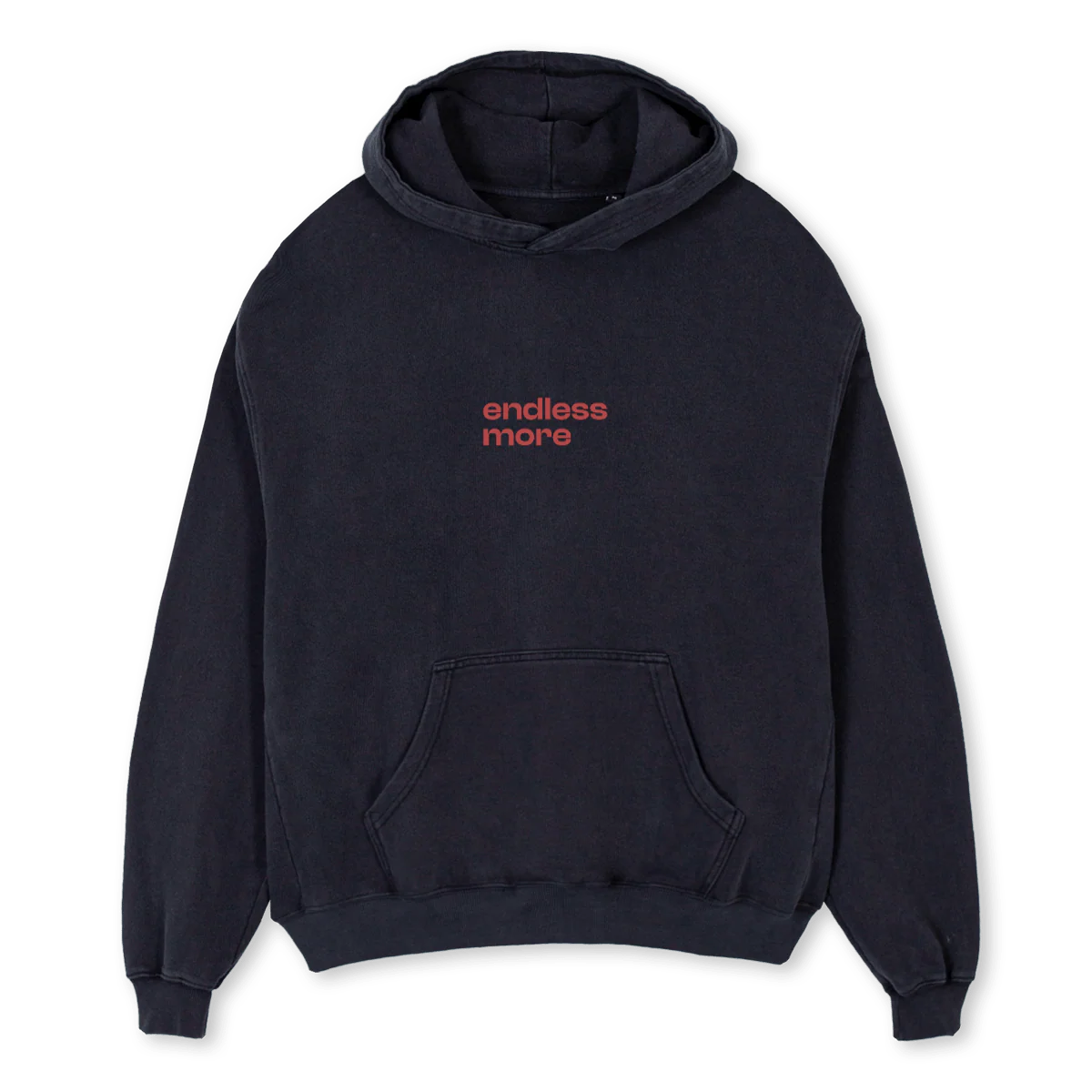 ENDLESSWINTBLK Vintage Black Oversized Hoodie.