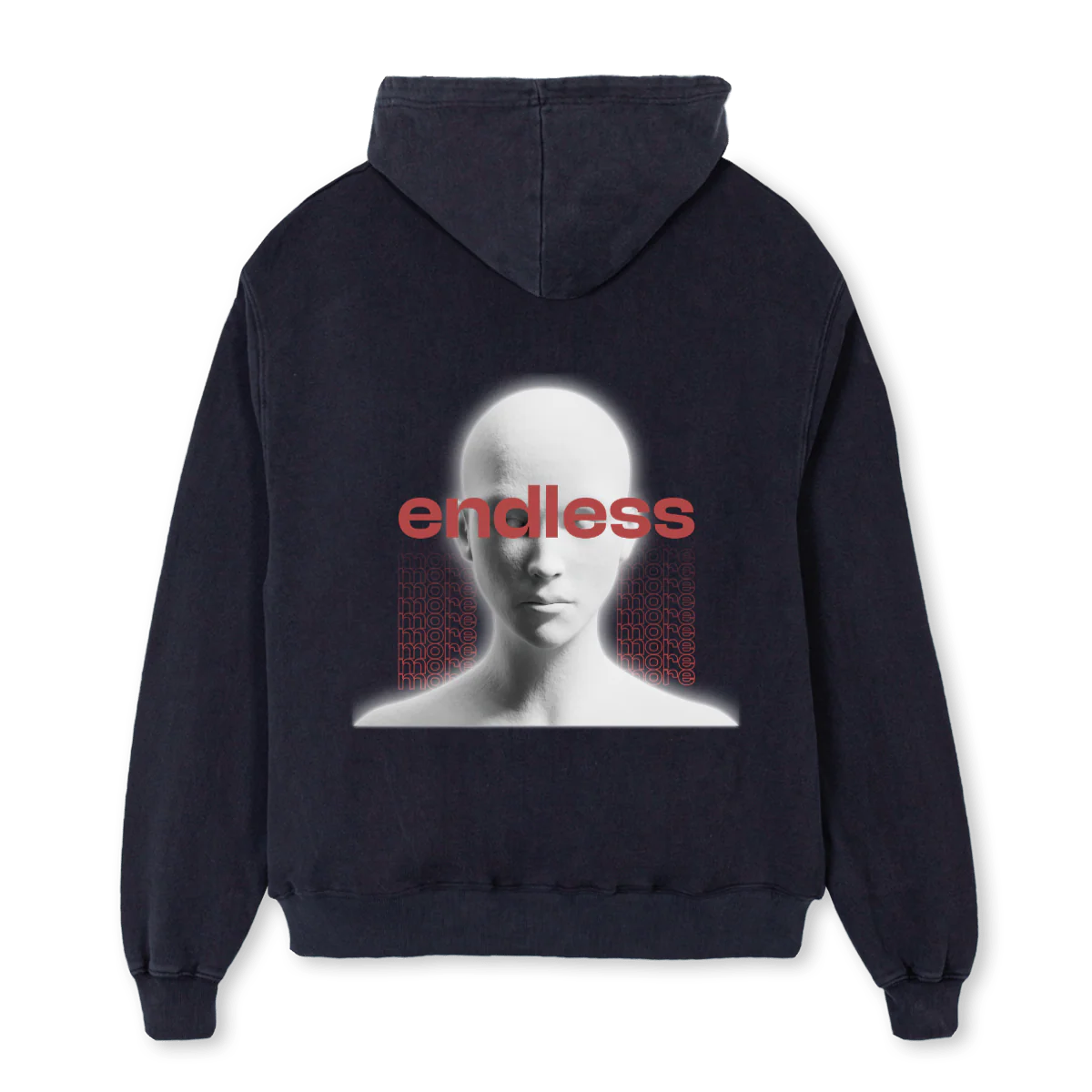 ENDLESSWINTBLK Vintage Black Oversized Hoodie. - Image 2