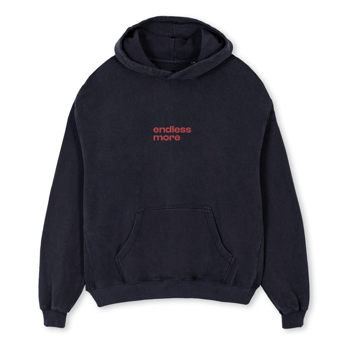 ENDLESSWINTBLKL Vintage Black Oversized Hoodie.