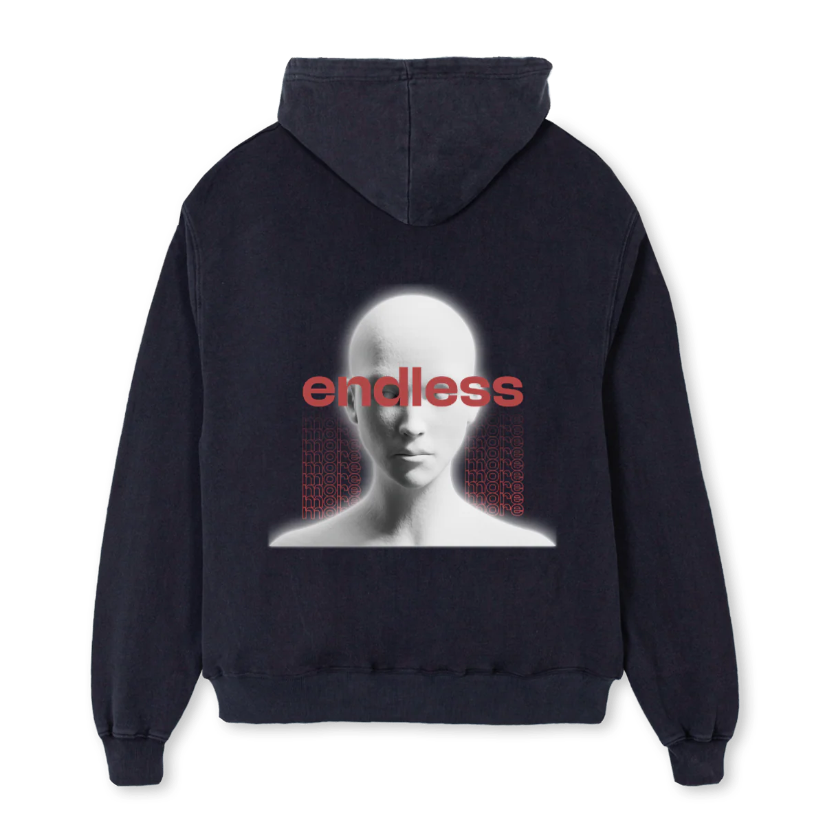ENDLESSWINTBLKL Vintage Black Oversized Hoodie. - Image 2