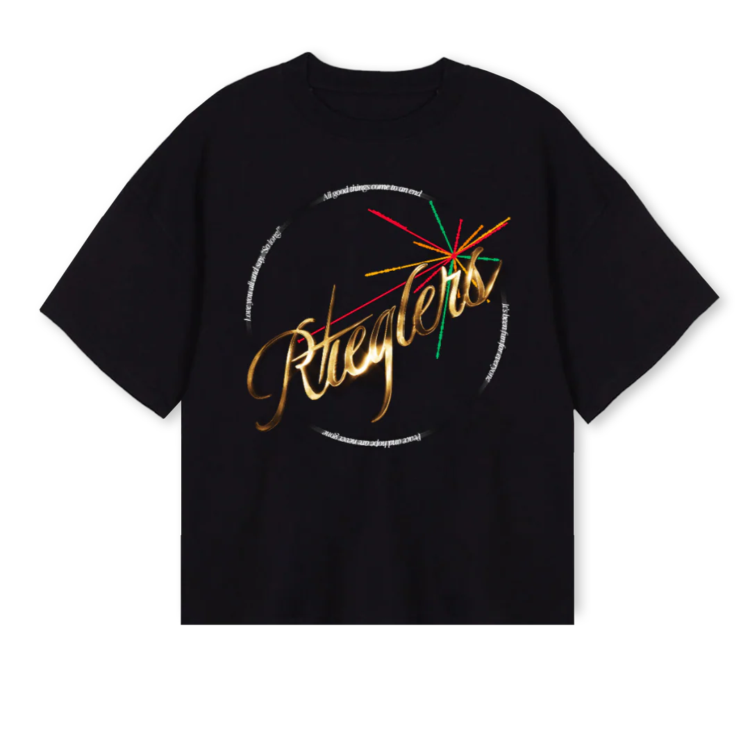 ENDVERSIONONE Black Oversized Boxy Tee.