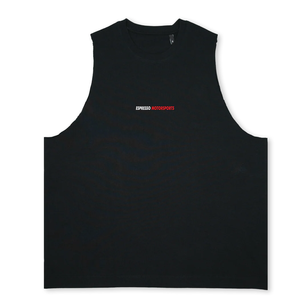ENGINE BUILDING  Deep Black Oversized Vest.