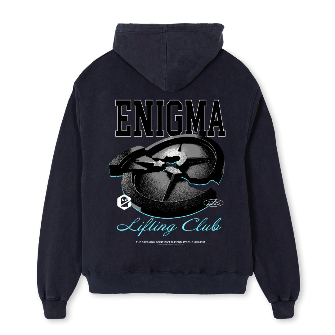 ENIGMALIFT Vintage Black Oversized Hoodie. - Image 2