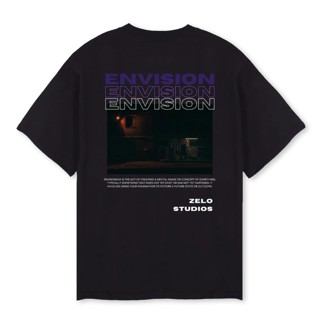 ENVISIONTEE Black Oversized Tee. - Image 2