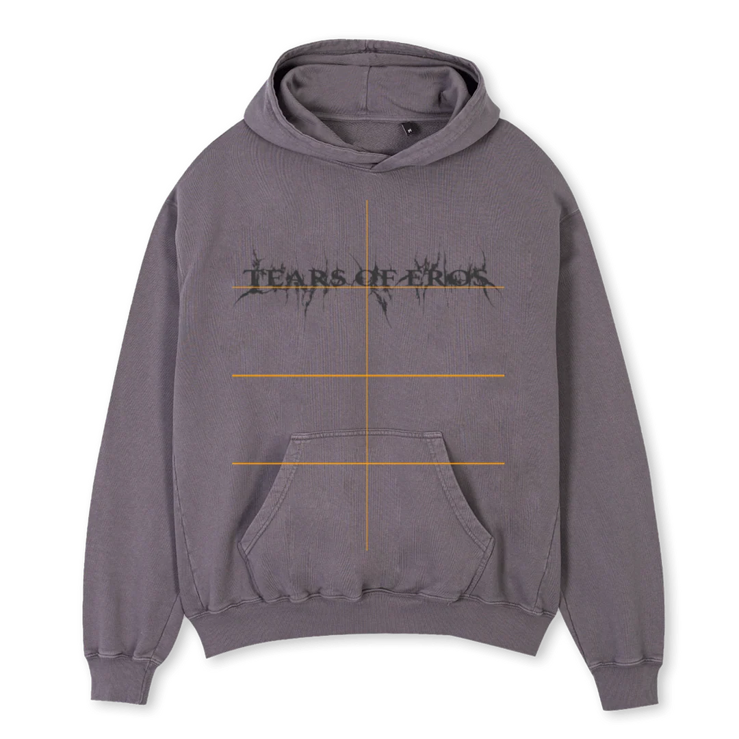 EROCASTLE Pigment Grey Oversized Hoodie.