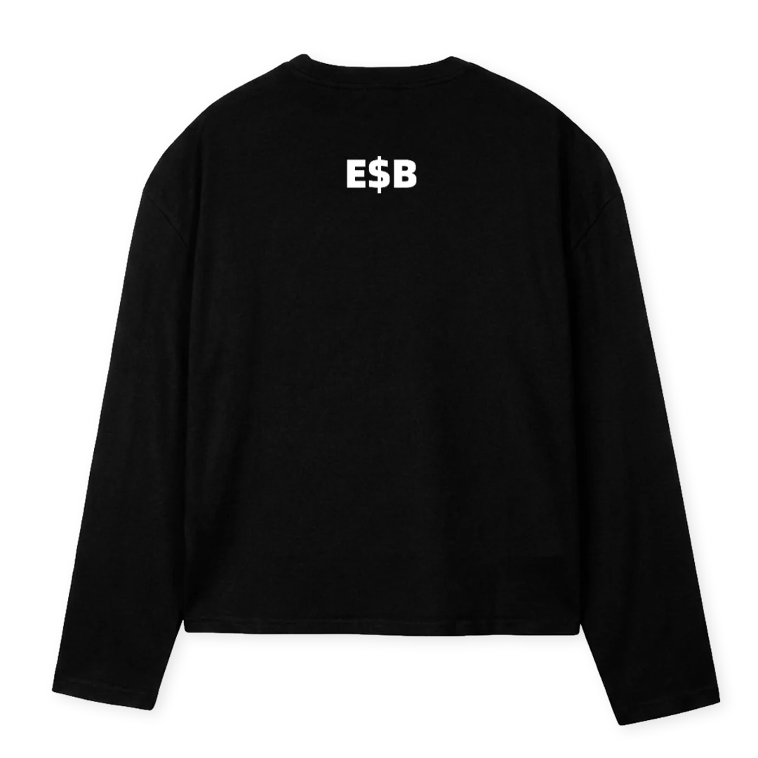 ESB Black Oversized Boxy LS Tee. - Image 2