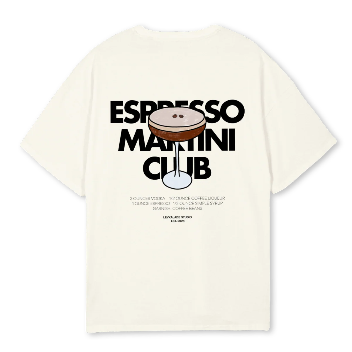ESPRESSOMARTINI Cream Oversized Tee. - Image 2