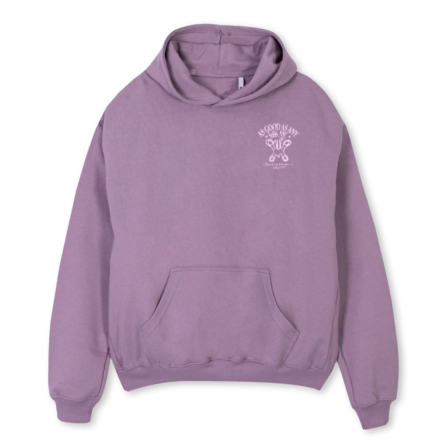 AAABUTTERFLY_P Purple Oversized Hoodie.