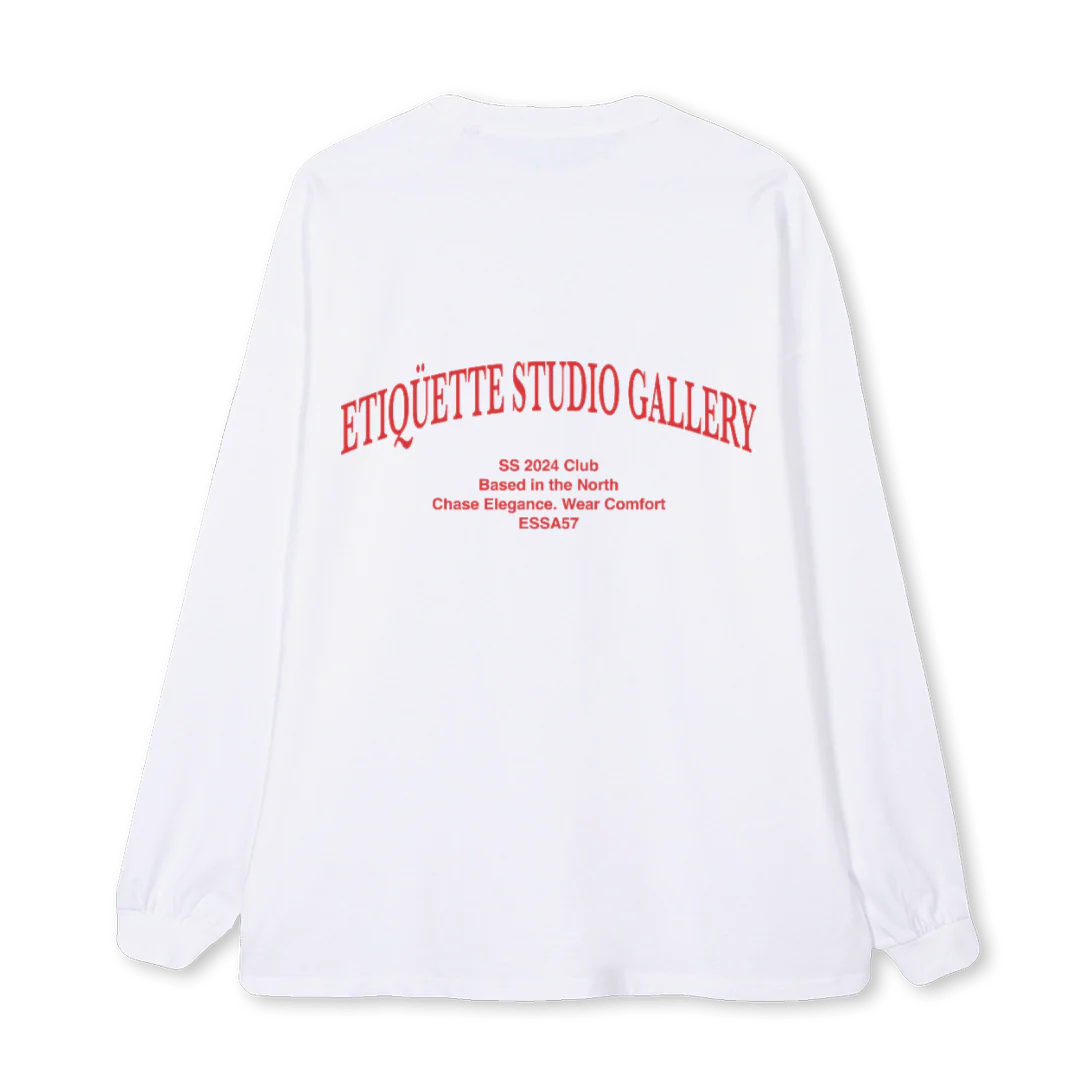 ESSA White Oversized LS Tee. - Image 2