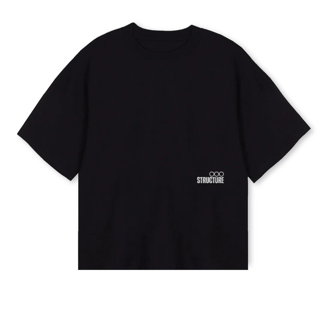 ESSENTIAL Black Oversized Boxy Tee.