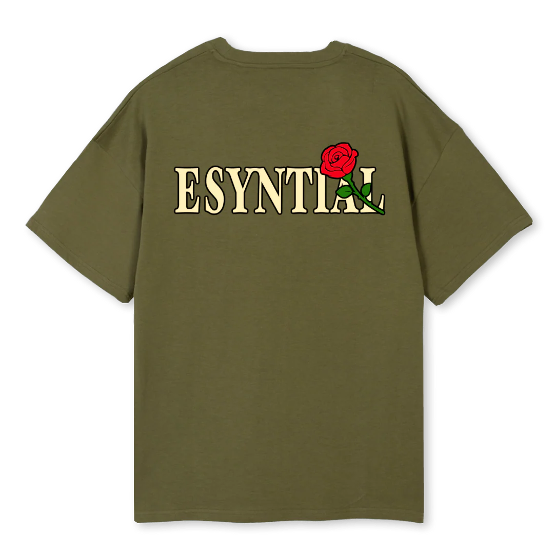 ESYNTIALKAKITEE Kaki Oversized Tee. - Image 2