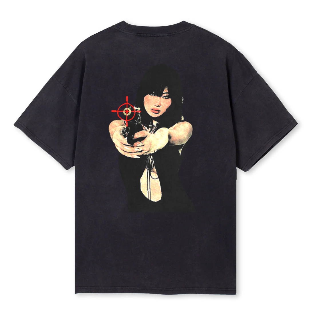 ETERNAL FLAME Vintage Black Oversized Tee. - Image 2