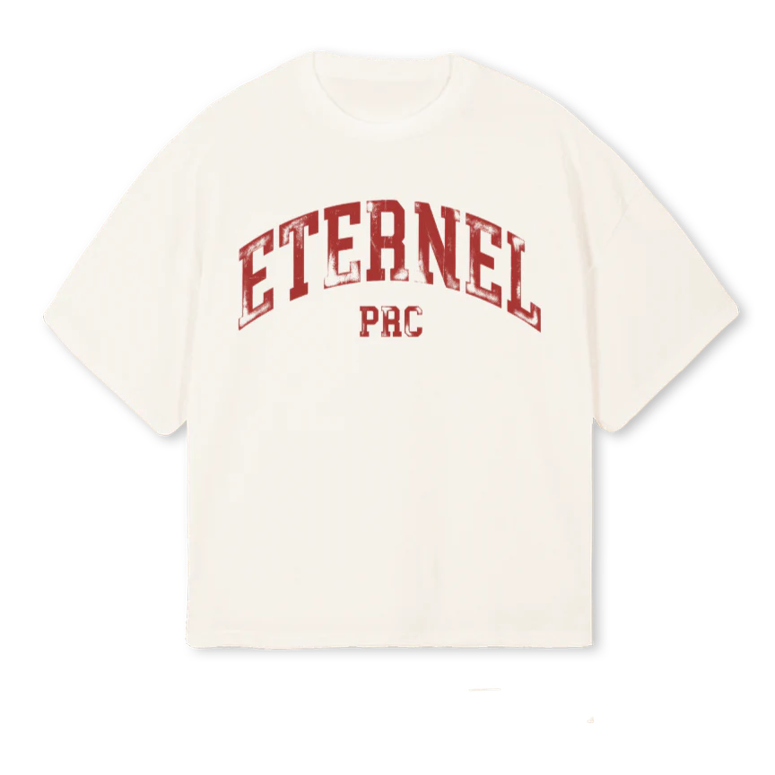ETERNEL ETE Vintage White Oversized Boxy Tee.
