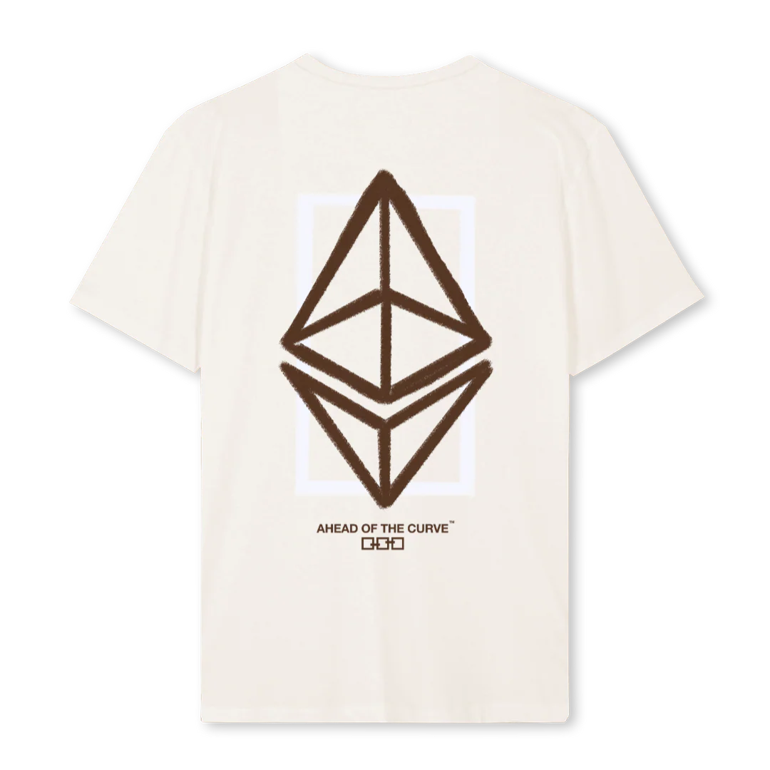 ETHCHARCOALSMALLLOGO Vintage White Regular Tee. - Image 2