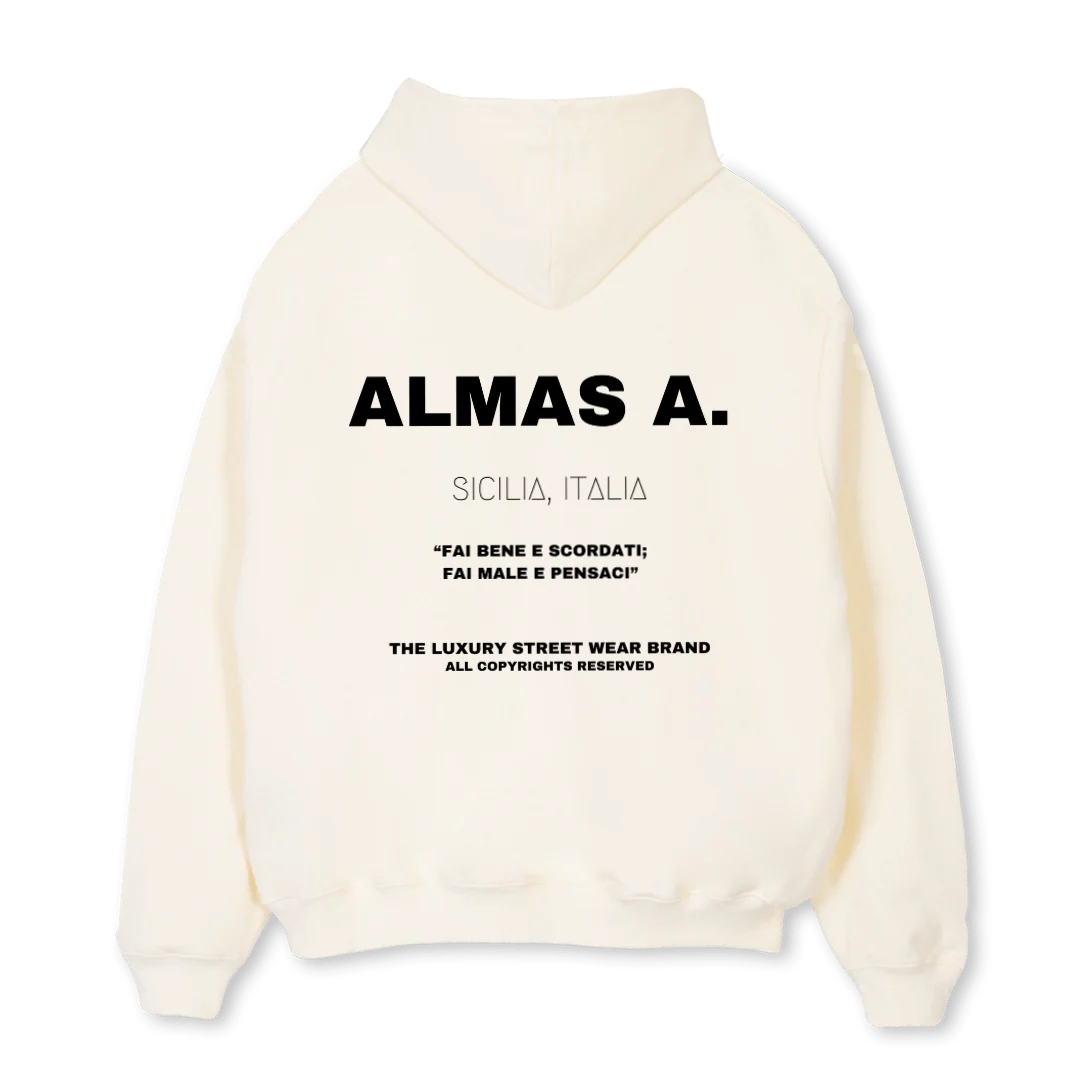 ETHERNOS1 Cream Oversized Hoodie. - Image 2
