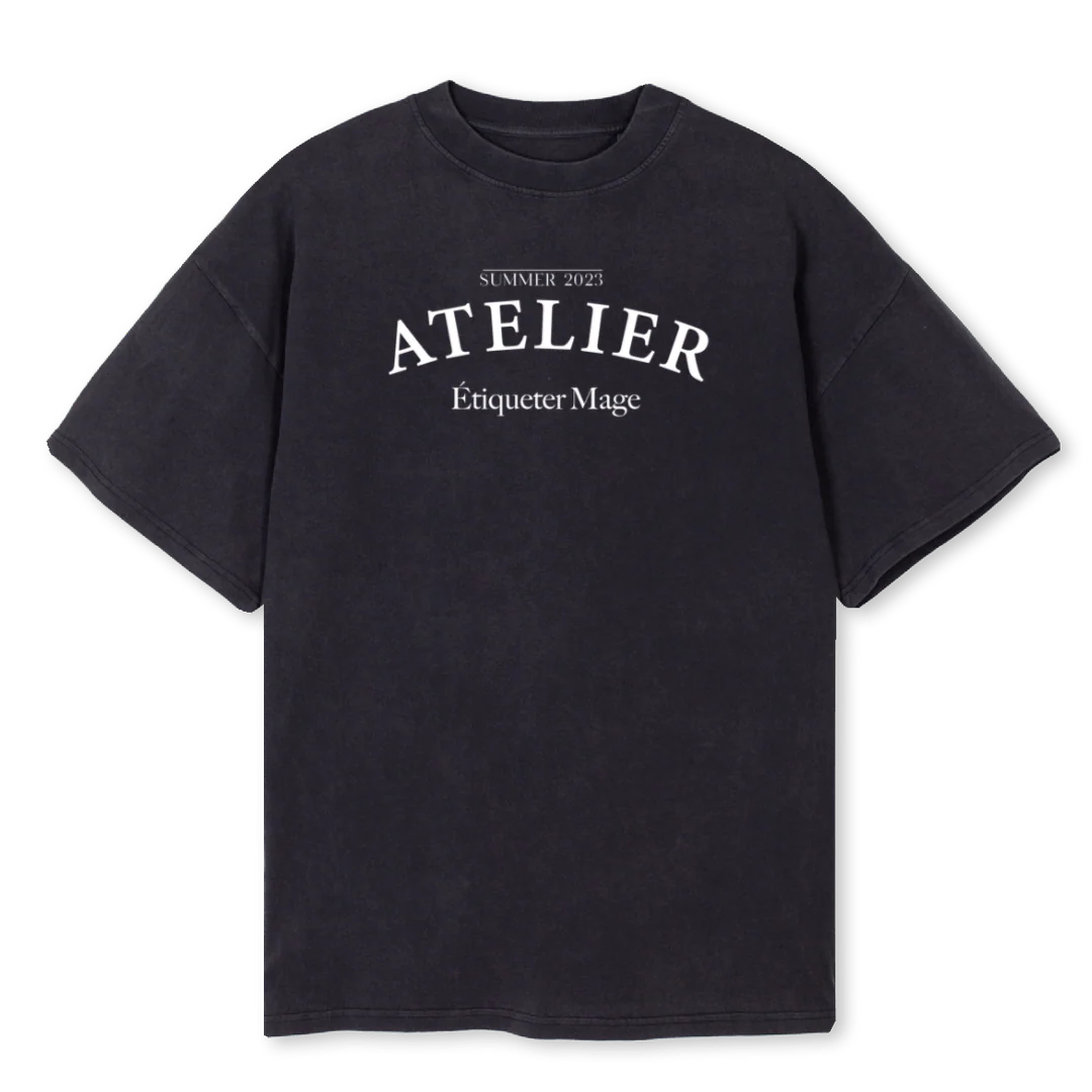 ETIQUETER VGBLK OVT Vintage Black Oversized Tee.