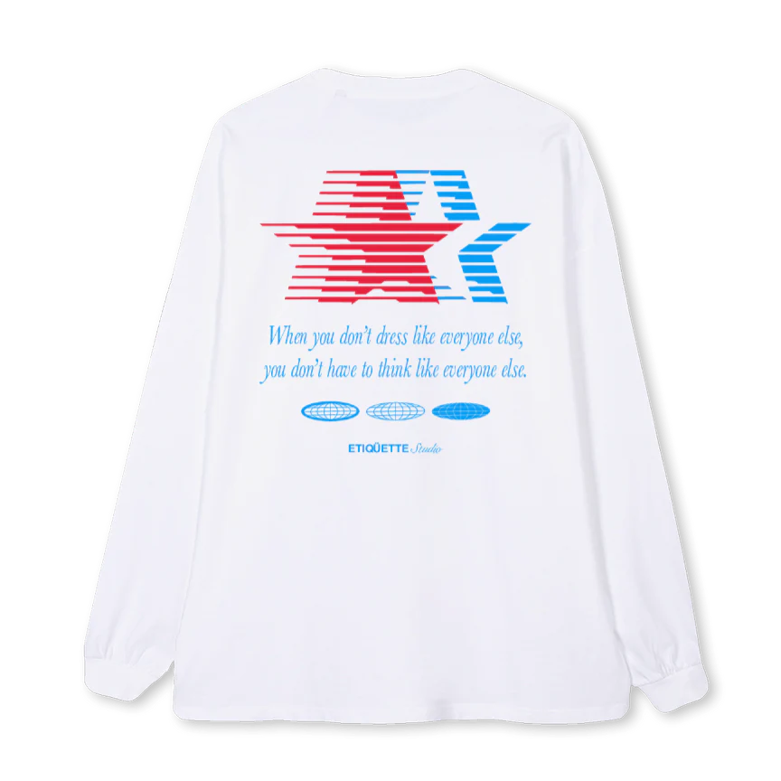 ETIQUETTEOLYMPIC White Oversized LS Tee. - Image 2