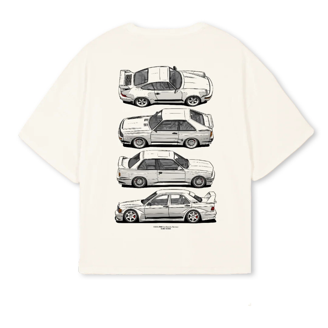 EUROICONS II Vintage White Oversized Boxy Tee. - Image 2