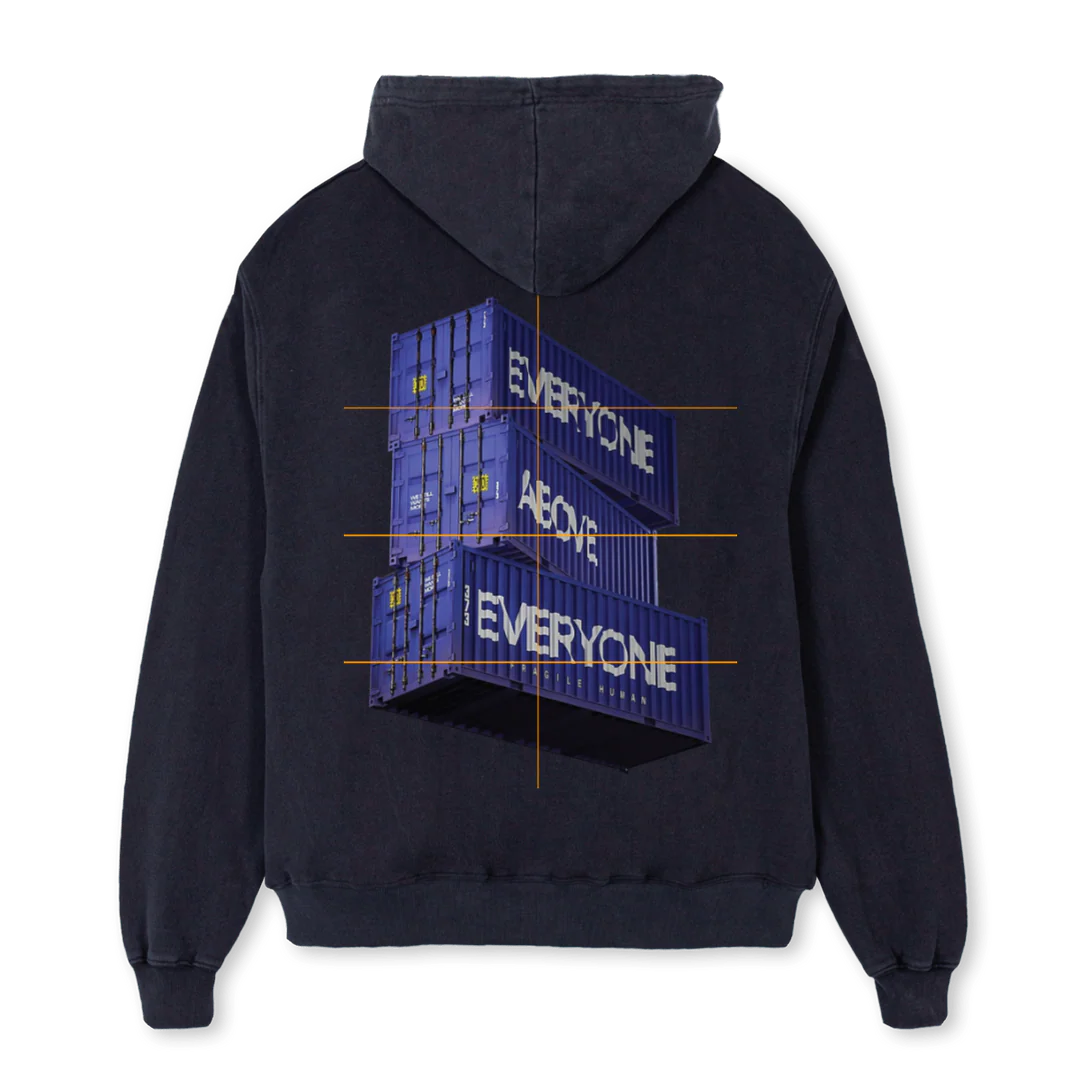 EVERYONE Vintage Black Oversized Hoodie. - Image 2