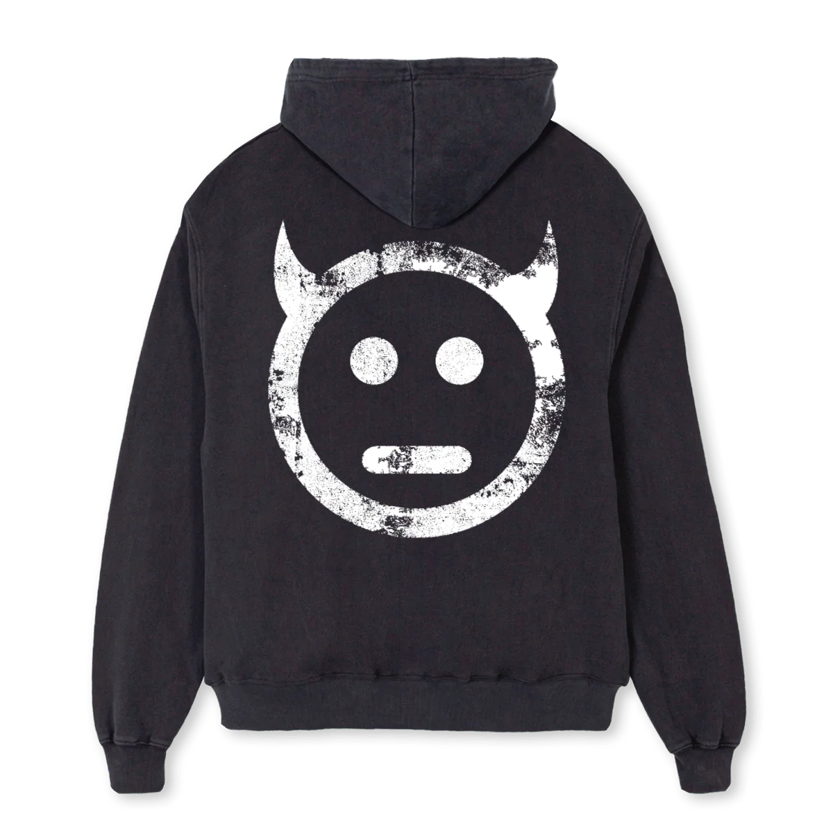 EVIL BOY VINTAGE ZH Vintage Black Oversized Zipped Hoodie. - Image 2