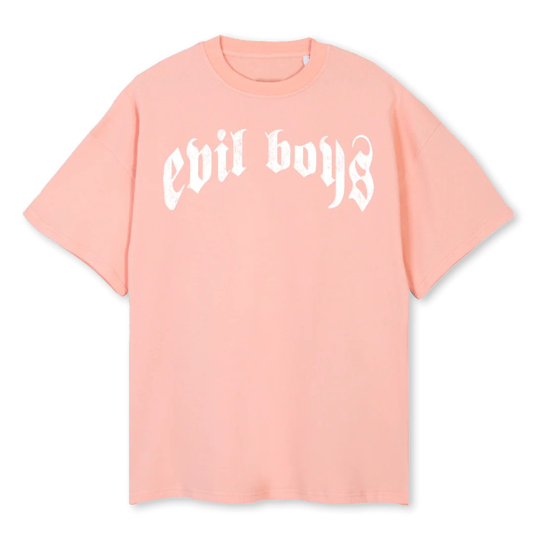 EVILSALMON Pink Clay Oversized Tee.