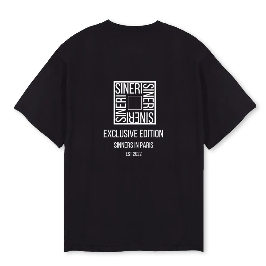 EXC EDTN SHIRT WHT Black Oversized Tee. - Image 2