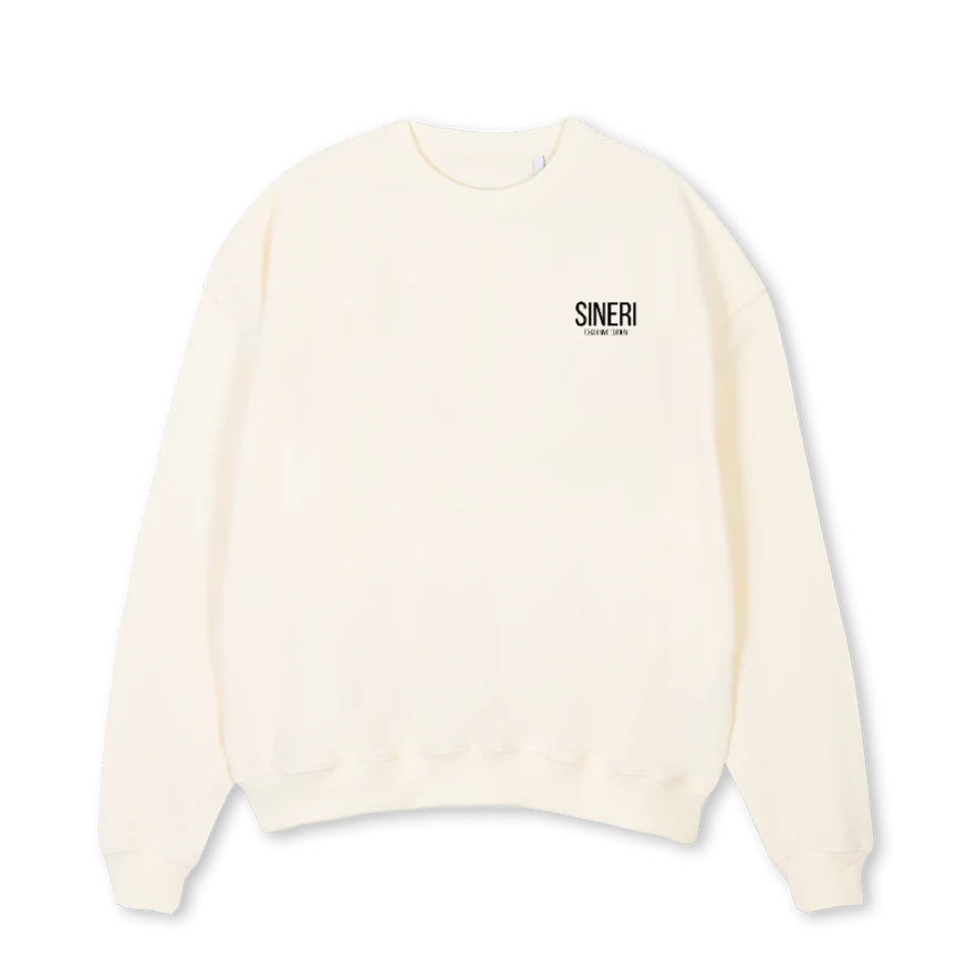 EXC EDTN SW SHIRT Cream Oversized Crewneck Sweater.