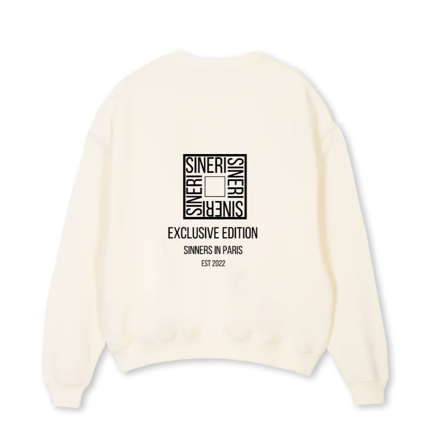 EXC EDTN SW SHIRT Cream Oversized Crewneck Sweater. - Image 2