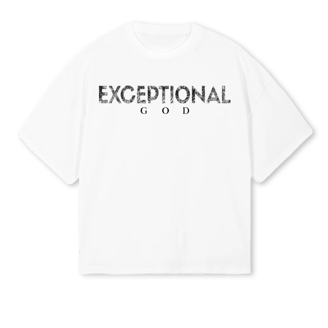 EXCWTCP White Oversized Boxy Tee.