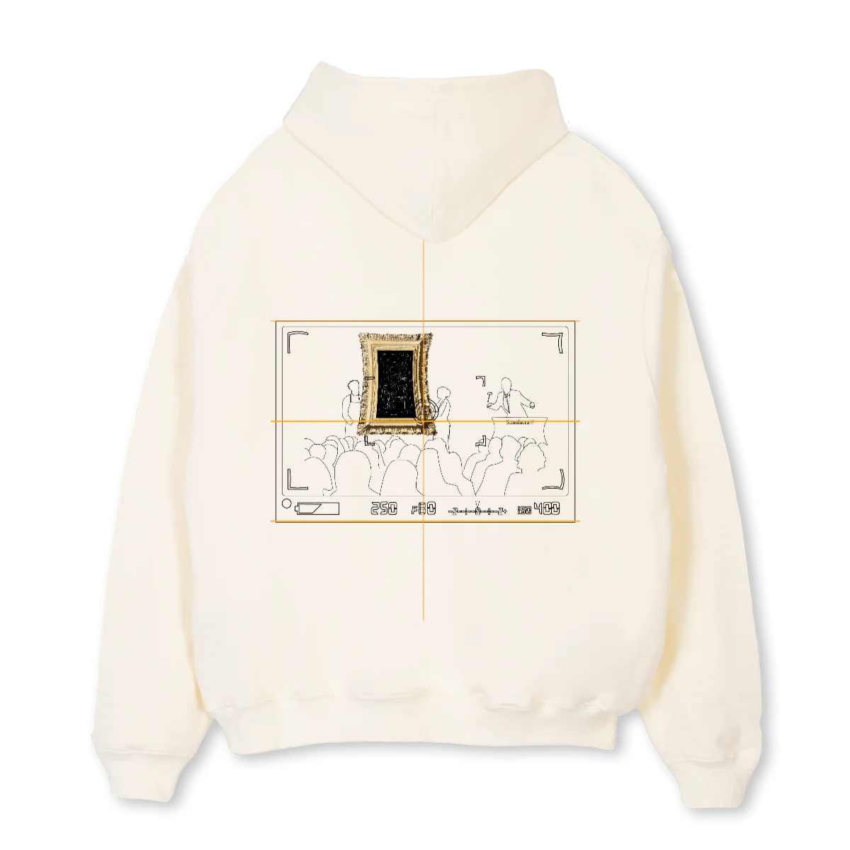 EXHIBITION I Cream Oversized Hoodie.