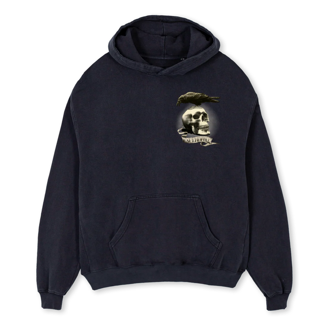 EXP Vintage Black Oversized Hoodie.