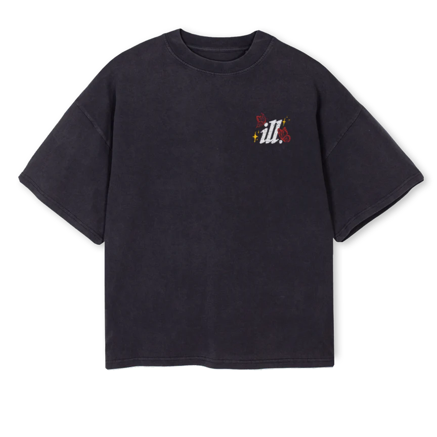 EXPECT NOTHIN Vintage Black Oversized Boxy Tee.