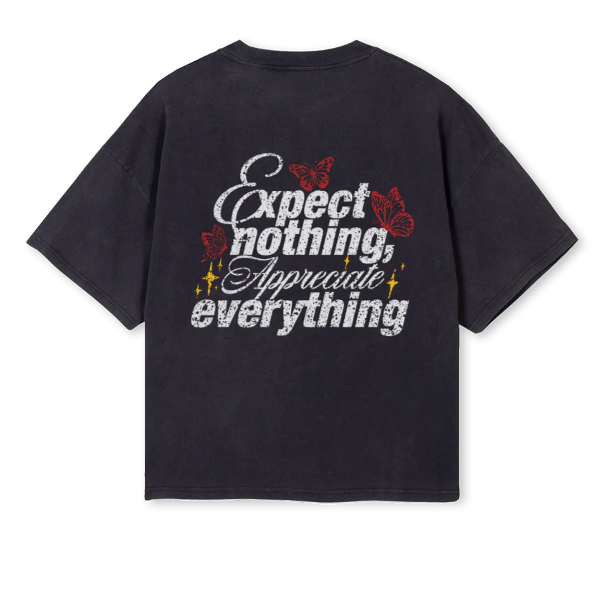 EXPECT NOTHIN Vintage Black Oversized Boxy Tee. - Image 2