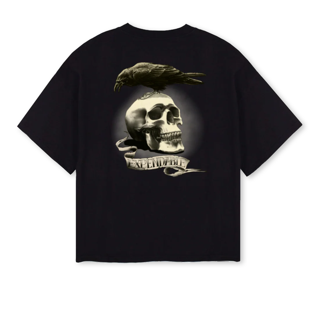 EXPEND Black Oversized Boxy Tee. - Image 2