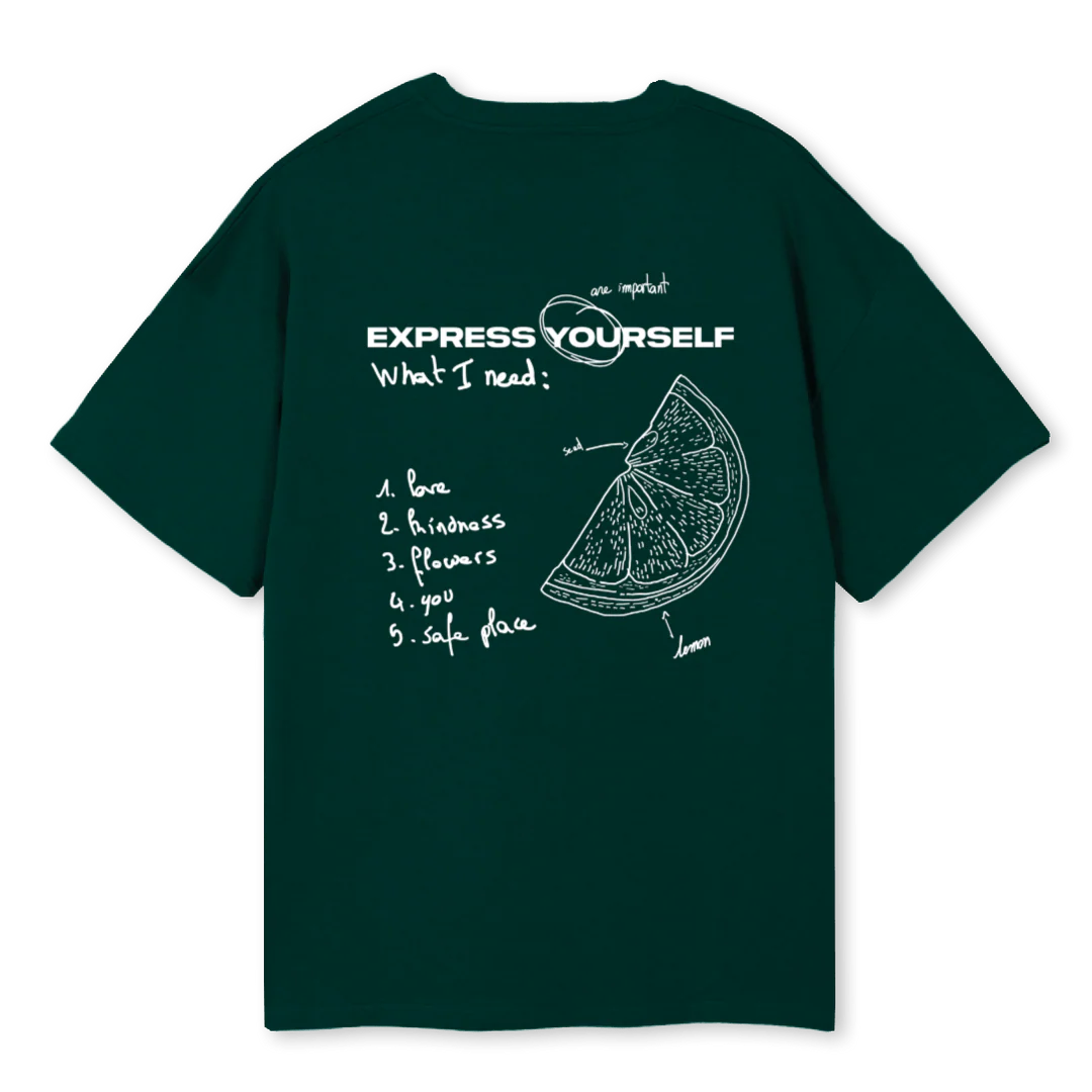 EXPRESS YOURSELF Wild Green Oversized Tee. - Image 2
